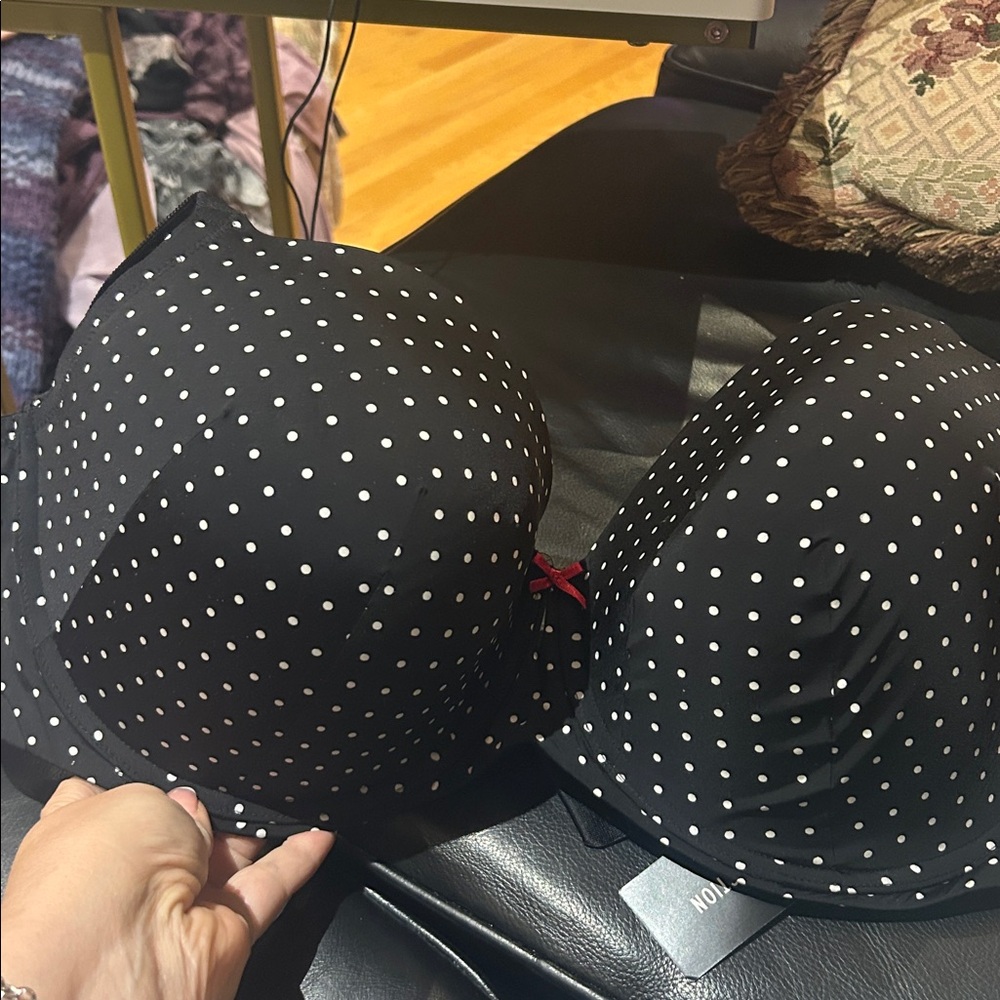 NWT Torrid Black and White Dot Sexy T-Shirt Bra Size 40F